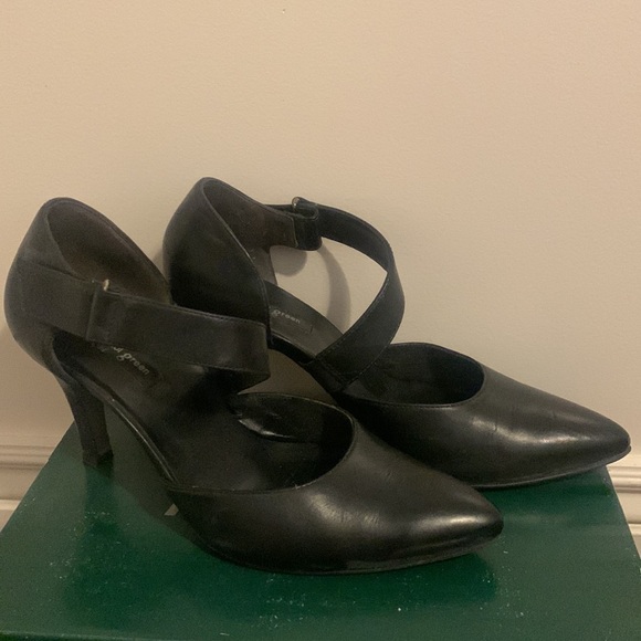 Black heels Paul green Velcro strap 5.5 US - Picture 1 of 5